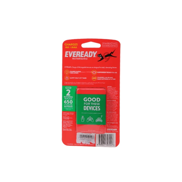 EVEREADY Rechargeable Battery Mini Charger EV2PC4/EV2PC5 2000MAh