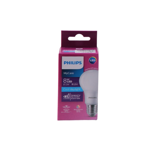 PHILIPS 8W LED Bulb 6500K E27 A60