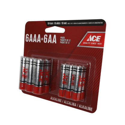 ACE 6AAA + 6AA ALKALINE BATTERY VALUE PACK