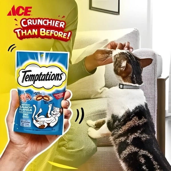 TEMPTATIONS 75g Treats for Adult Cats - Savoury Salmon