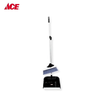 HOMESTYLE Big Broom and Dustpan with Grip -  Black/Silver (3195-SET)
