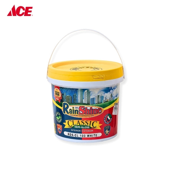 RAIN OR SHINE Semi-Gloss Paint - White (ROS-CL 100)