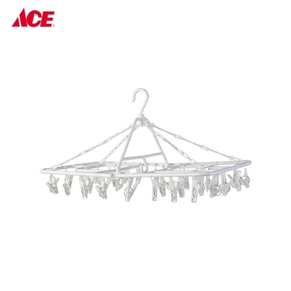 CASCADE Rectangular Hanger with 38 clips - White (GC-3266G)