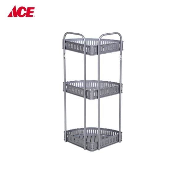CASCADE 3-Layer Corner Multipurpose Rack - Gray (#JK401)