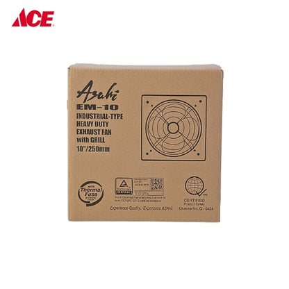 ASAHI 10" Industrial-Type Exhaust Fan with Grill (EM-10)