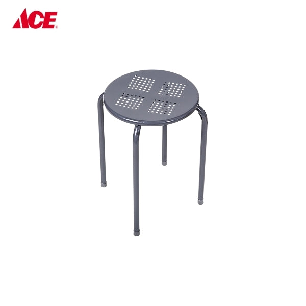 MODERN LIFESTYLE Round Metal Stool - Gray (ML2613)