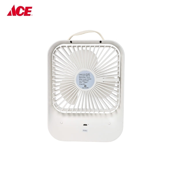 ACO Rechargeable Stepless Speed Control Mini Table Fan (ACOLJQ119WHT)
