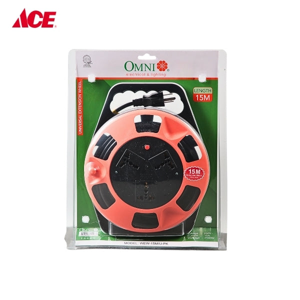 OMNI Extension Wheel 15 Meter Cord 10A WEW 15M