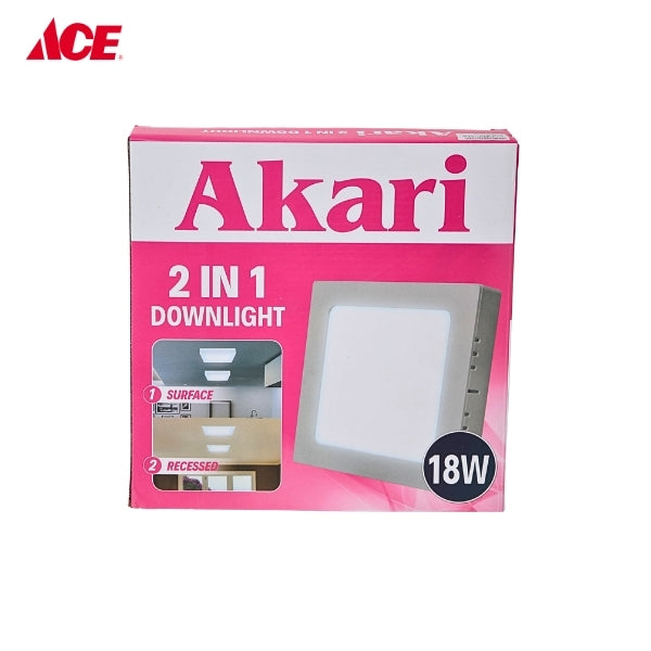 AKARI  2-in-1 Square LED Downlight 18W (FLPS18D)