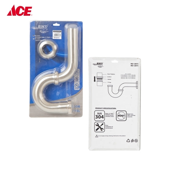 ROSCO P-Trap 1 1/2 - Matte Finish SS304 (RO-1874)