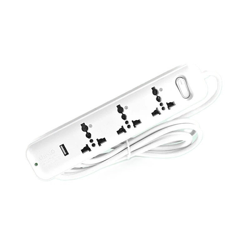 OMNI Travel Extension Cord 3Gang with USB Outlet USB 301