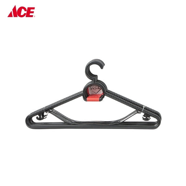 HOMESTYLE Hanger with Strap 6pcs - Black (#133)