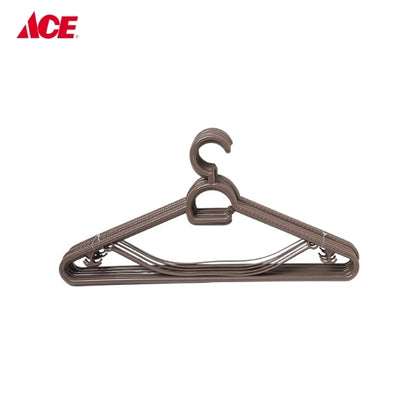 HOMESTYLE Heavy Duty Hanger with Straps - Brown 6pcs/pk (#133)