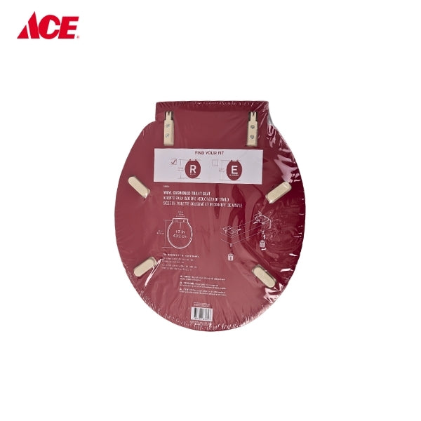 ACE 17" Round Vinyl Cushioned Toilet Seat