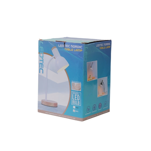 LEDTEC Nordic Table Lamp with Touch Control - White