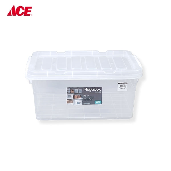 MEGABOX 20L Hi-Impact Storage Box - Transparent (MG-681)