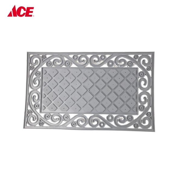 Rubber Door Mat Wrought Iron Gray