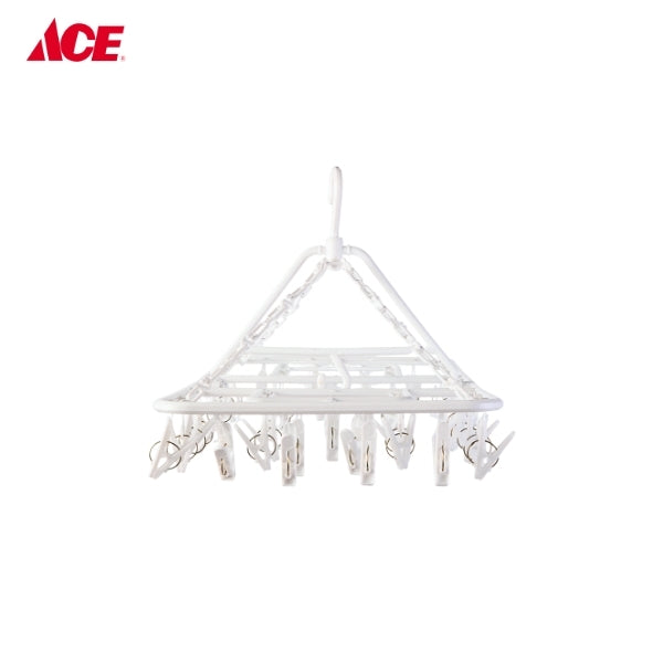 CASCADE Rectangular Hanger with 38 clips - White (GC-3266G)