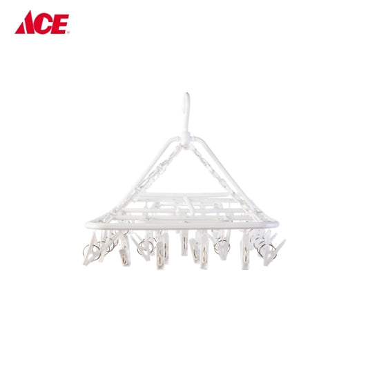 CASCADE Rectangular Hanger with 38 clips - White (GC-3266G)