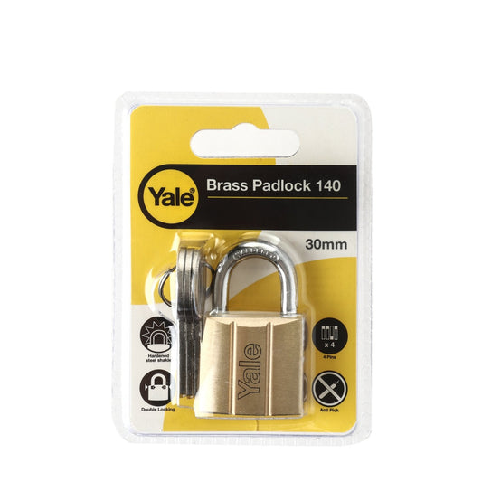 YALE 30mm Brass Padlock