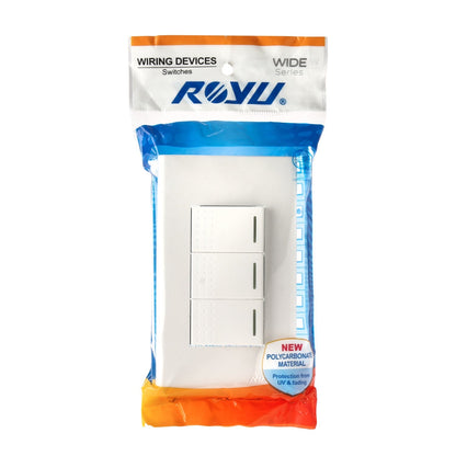 ROYU 3-Gang 1-Way Light Switch