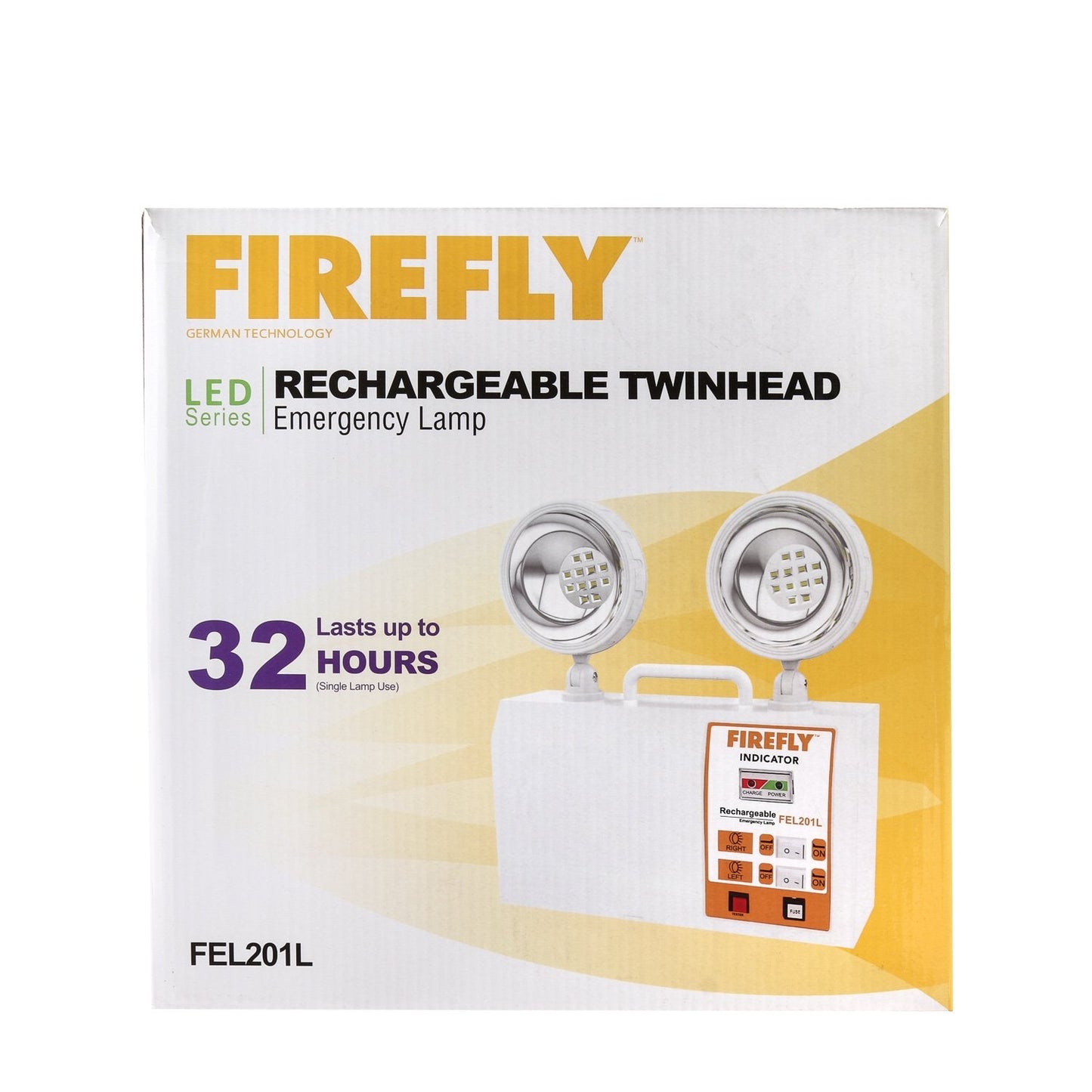 FIREFLY Rechargeable LED Emergency Lamp Twinhead (FEL201L)