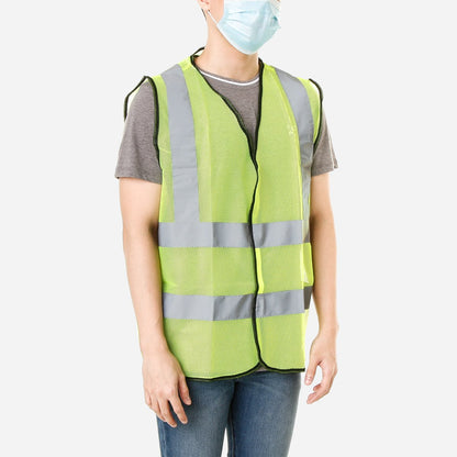 SUPER TUFF Reflective High Visibility Safety Vest with Neon Green