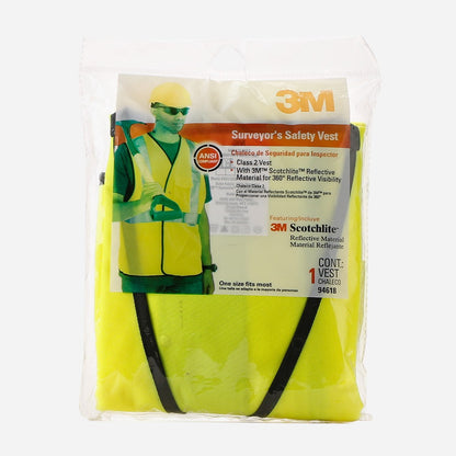 SUPER TUFF Reflective High Visibility Safety Vest with Neon Green