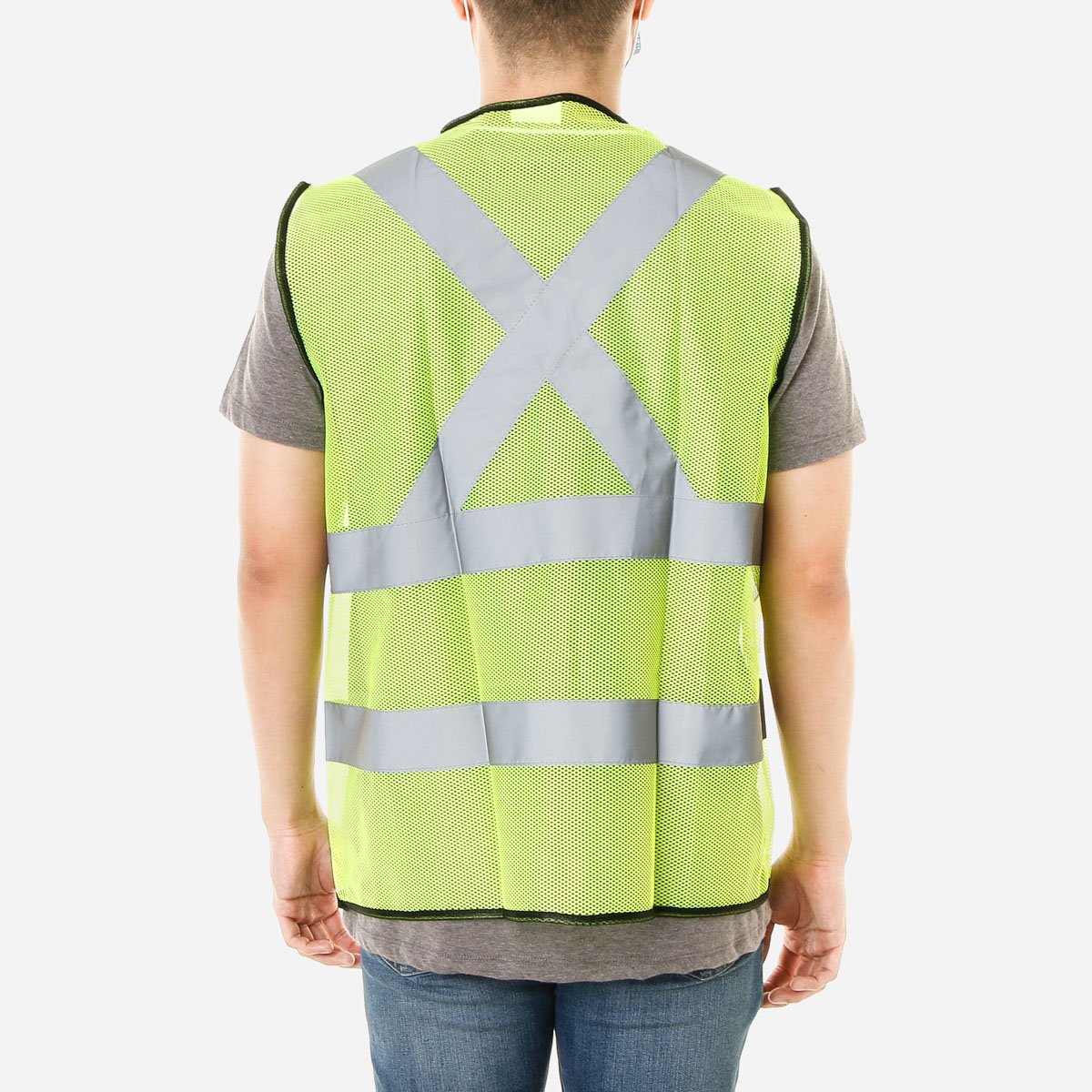 SUPER TUFF Reflective High Visibility Safety Vest with Neon Green