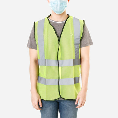 SUPER TUFF Reflective High Visibility Safety Vest with Neon Green