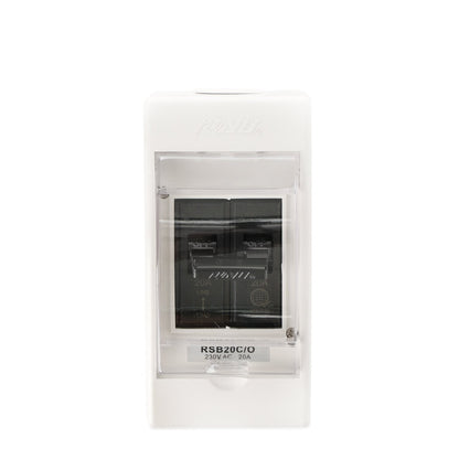 ROYU Electrical Safety Breaker with Cover and Outlet (RSB20C/O)