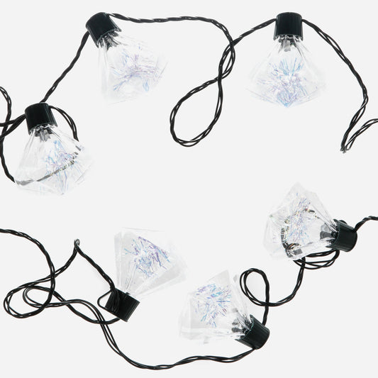 YULETIDE FANTASY 8.83m 20 Diamond Bulb LED Christmas Lights - Multicolored