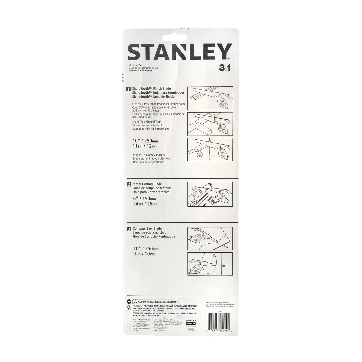 STANLEY 3-Blade Nest of Saws