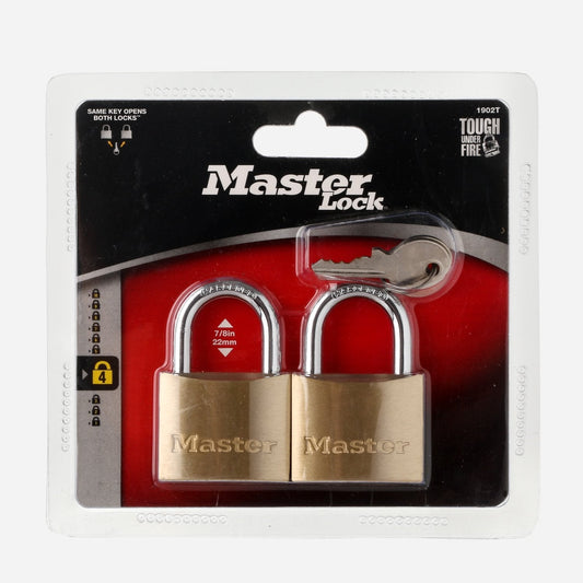 MASTER Lock 40mm 2-Pack Solid Brass Padlock