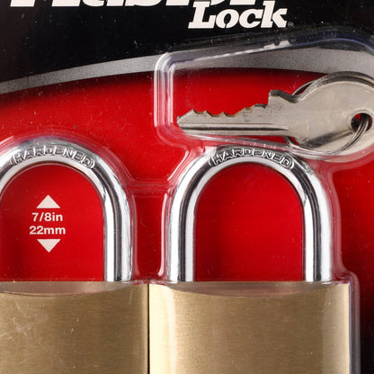 MASTER Lock 40mm 2-Pack Solid Brass Padlock