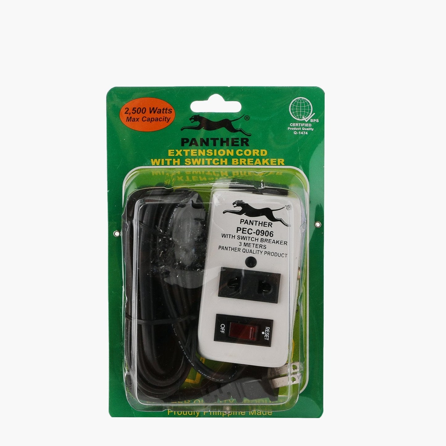 PANTHER 3m Extension Cord W/ Switch Breaker #16 (PEC-0906)