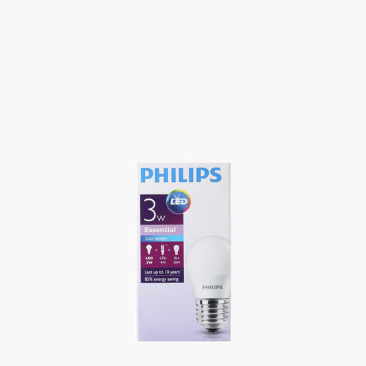PHILIPS 3W LED Bulb Daylight 6500K P45 Ess