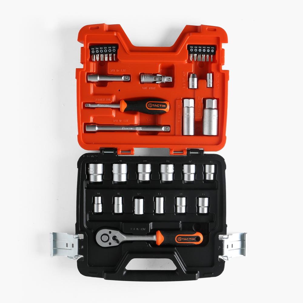 TACTIX 1/4" DR. Socket Set - 33 pcs.