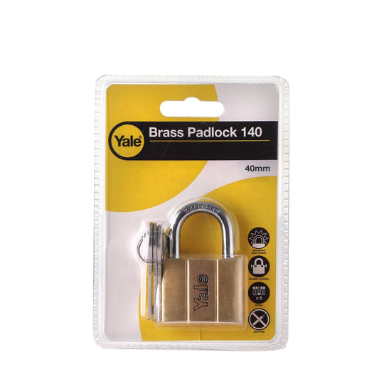YALE 40mm Hardened Brass Padlock (V140.40)
