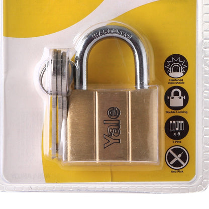 YALE 40mm Hardened Brass Padlock (V140.40)