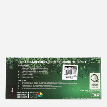 YULETIDE FANTASY 9.45m 100 Curtain LED Christmas Lights - Multicolored
