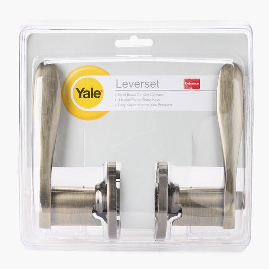 YALE Antique Brass Medium Duty Lever Set L5327 US5