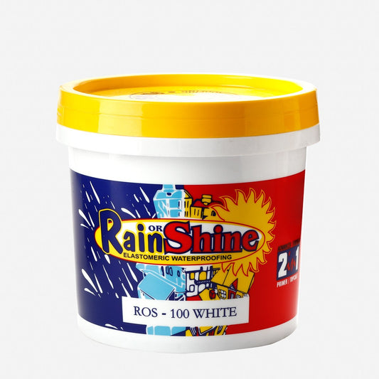 RAIN OR SHINE 4L Elastomeric Waterproofing Paint -  White (ROS-100)