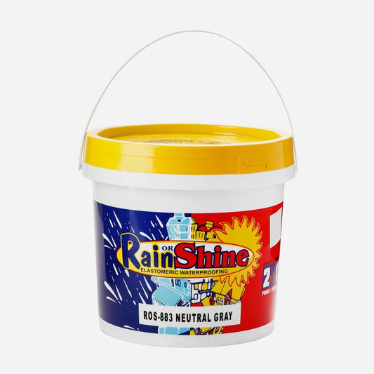 RAIN OR SHINE 4L Elastomeric Waterproofing Paint - Neutral Gray (ROS-883)