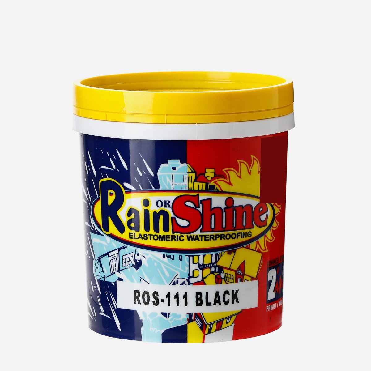 RAIN OR SHINE 1L Black Elastomeric Waterproofing Paint (ROS-111)