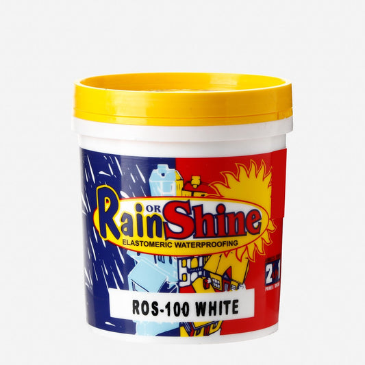 RAIN OR SHINE 1L Elastomeric Waterproofing Paint - White (ROS-100)