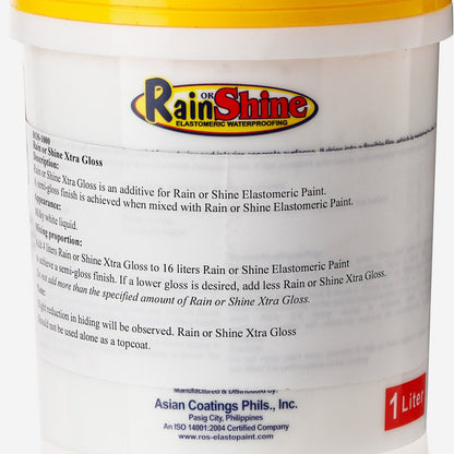 RAIN OR SHINE 1L Elastomeric Waterproofing Paint - Xtra Gloss (ROS-1000)