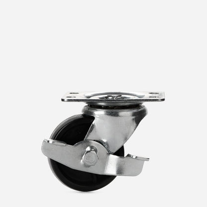 VIKING 2" Caster Swivel Brake Transport Black Nylon