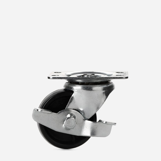 VIKING 2" Caster Swivel Brake Transport Black Nylon