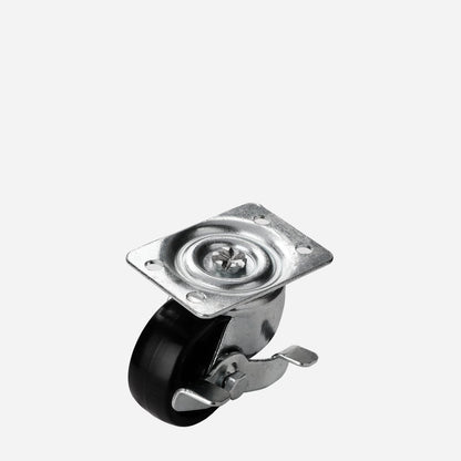VIKING 2" Caster Swivel Brake Transport Black Nylon